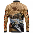 Camiseta de caça com proteção uv 50+ com ziper e manga longa