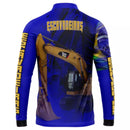 Camiseta agro Escavadeira com Proteção uv 50+ de ziper manga longa