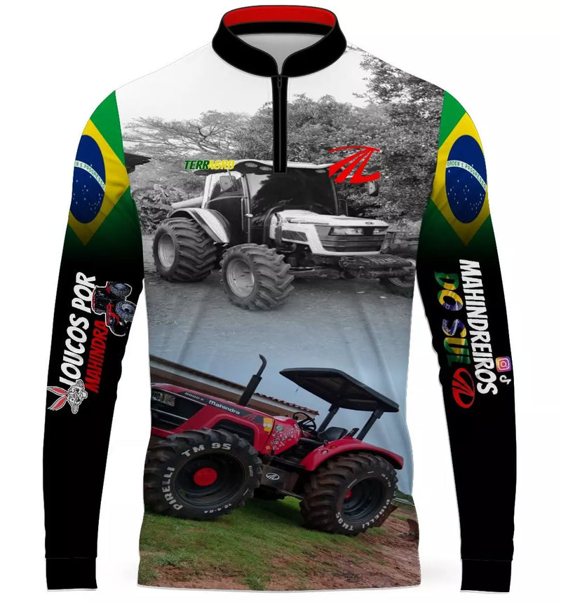 Camiseta Terragro Agricultura com Proteção UV50+ com Gola de Zíper e Tecido Premium