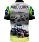 Camiseta Manga Curta Terragro Agricultura com Proteção UV50+ Gola de Zíper e Tecido Premium