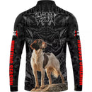 Camiseta de Caça Java Camuflada Preta com Gola de Zíper e Tecido Premium com Proteção UV50+