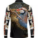 Camiseta de Caça Caçada Bruta com Proteção UV50+ Gola de Zíper e Tecido Premium