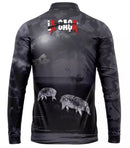 Camiseta de Caça Caçada Noturna com Proteção Uv50+ com Gola De Zíper e Tecido Premium