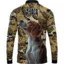 Camiseta La Caça Javali na Mira Com Proteção UV50+ Com Gola de Zíper e Tecido Premium