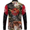 Camiseta La Caça Cachorros na Busca Com Proteção UV50+ com Gola de Zíper e Tecido Premium