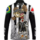 Camiseta de Pesca Galo Traíra com Gola de Zíper e Tecido Premium com Proteção UV50+