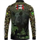 Camiseta La Caça Caçadores Brasil com Gola de Zíper e Tecido Premium com Proteção UV50+