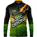 Camiseta Terragro Agro Drone com Gola Ziper e Tecido Premium com proteção uv 50+