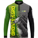 Camiseta Terragro Drone e Agro  com Gola Ziper e Tecido Premium com Proteção UV 50+