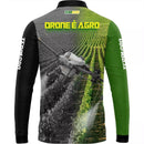 Camiseta Terragro Drone e Agro  com Gola Ziper e Tecido Premium com Proteção UV 50+