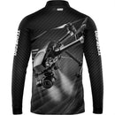Camiseta Drone Noturno com Gola Ziper e Tecido Premium com Proteção UV 50+