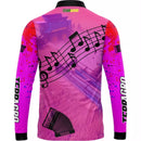 Camiseta Terragro Sanfona Rosa com Proteção UV50+ Gola de Zíper e Tecido Premium