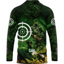 Camiseta La Caça Pitbull Verde com Capuz Com Tecido Premium com Proteção UV50+